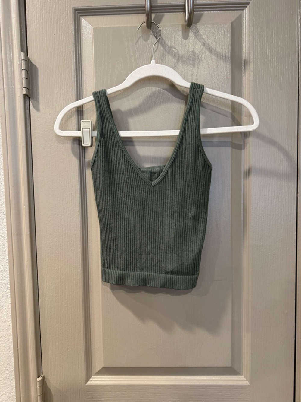 Free people solid rib cami- xs/sm army Green